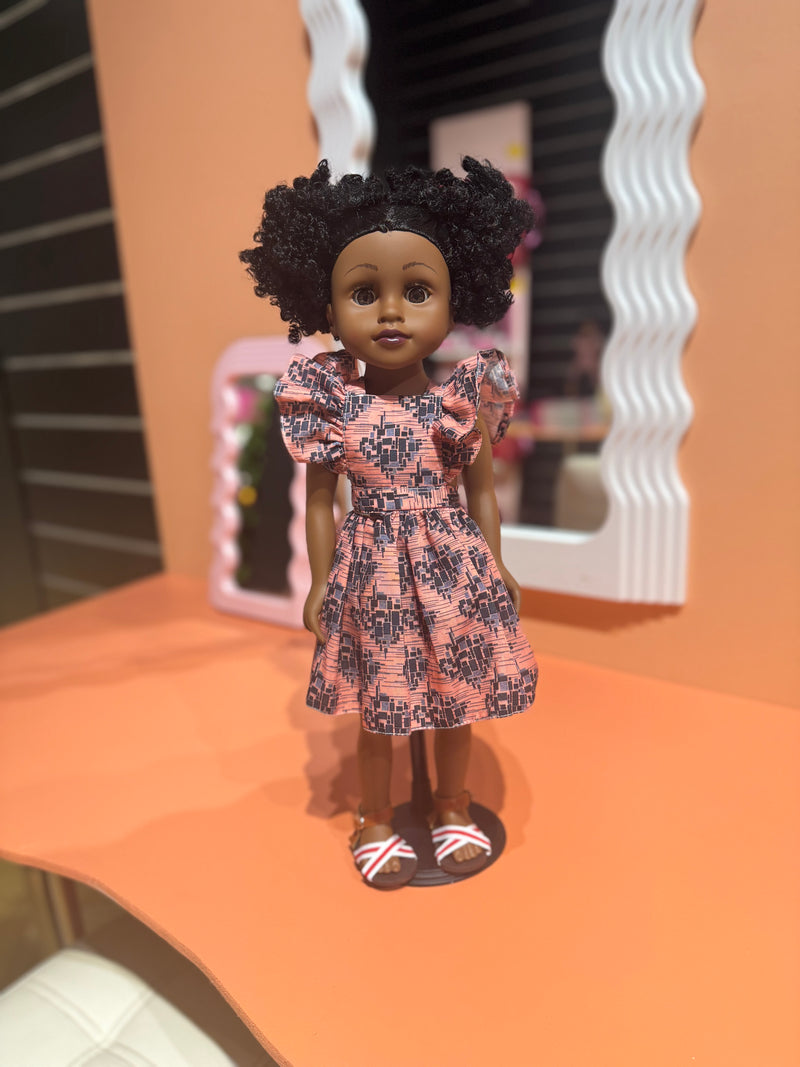 Poupée noire Little Happy — poupée afro 46 cm aux cheveux à coiffer, dès 3 ans