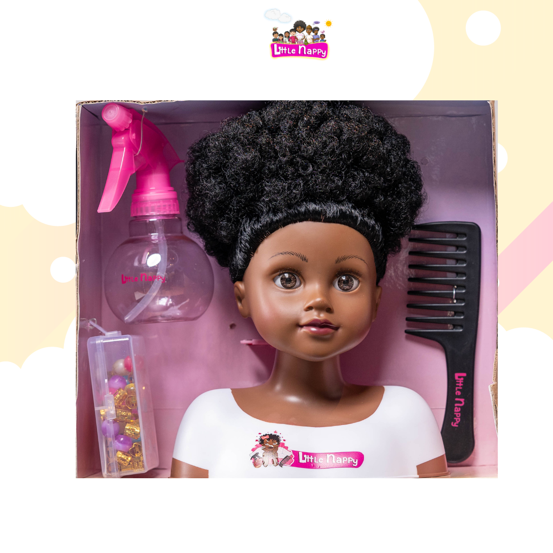 La tête à coiffer afro Little Nappy et ses accessoires pour enfant !