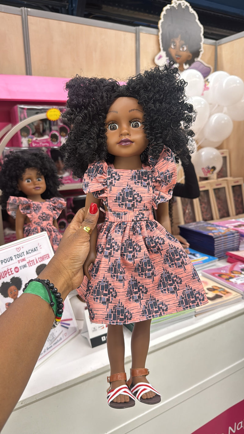 Poupée noire Little Happy — poupée afro 46 cm aux cheveux à coiffer, dès 3 ans