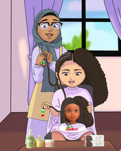 Charger l&#39;image dans la galerie, Une journée coiffure avec Leila - Little Nappy Hair - cheveux enfant crépus, frisés, bouclés à partir de 3 ans.
