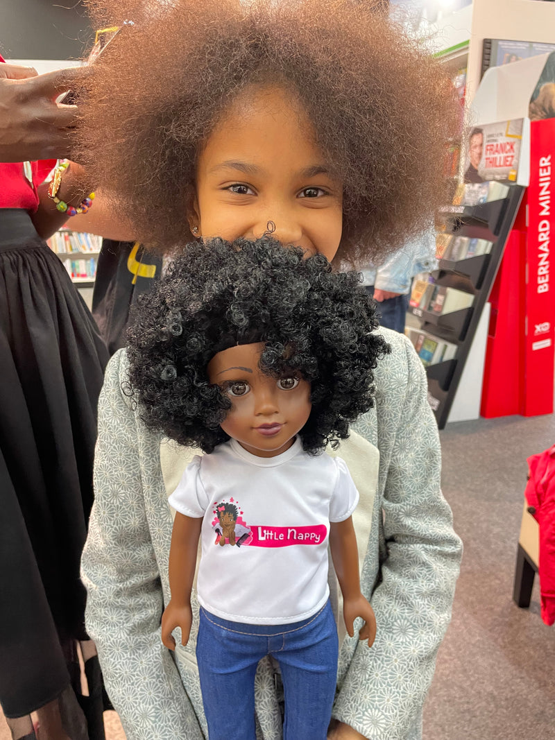 Poupée noire Little Happy — poupée afro 46 cm aux cheveux à coiffer, dès 3 ans