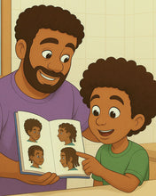 Charger l&#39;image dans la galerie, Robby et le défi de la coiffure stylée ! - Little Nappy Hair - Collection de livres enfant cheveux crépus, frisés, bouclés à partir de 4 ans.
