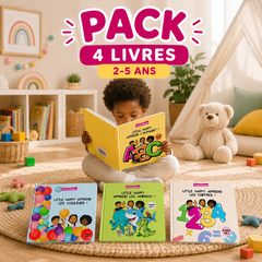 Pack 4 cahiers d'activités Little Nappy - alphabet, anglais, coloriage et animaux