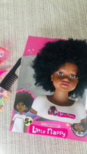 Charger l'image dans la galerie, Coffret tête à coiffer noire cheveux afro Little Happy, dès 5 ans
