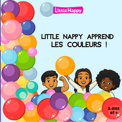 Couverture de l'imagier Little Nappy apprend les couleurs, dès 2 ans