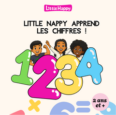 Couverture de l'imagier Little Nappy apprend les chiffres, dès 2 ans