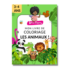 Mon livre de coloriage Les animaux super-heureux — 80 animaux faciles, dès 3 ans