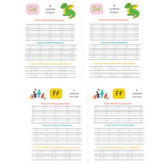 Cahier d'écriture Little Nappy pour apprendre à tracer les lettres (visuel 2)